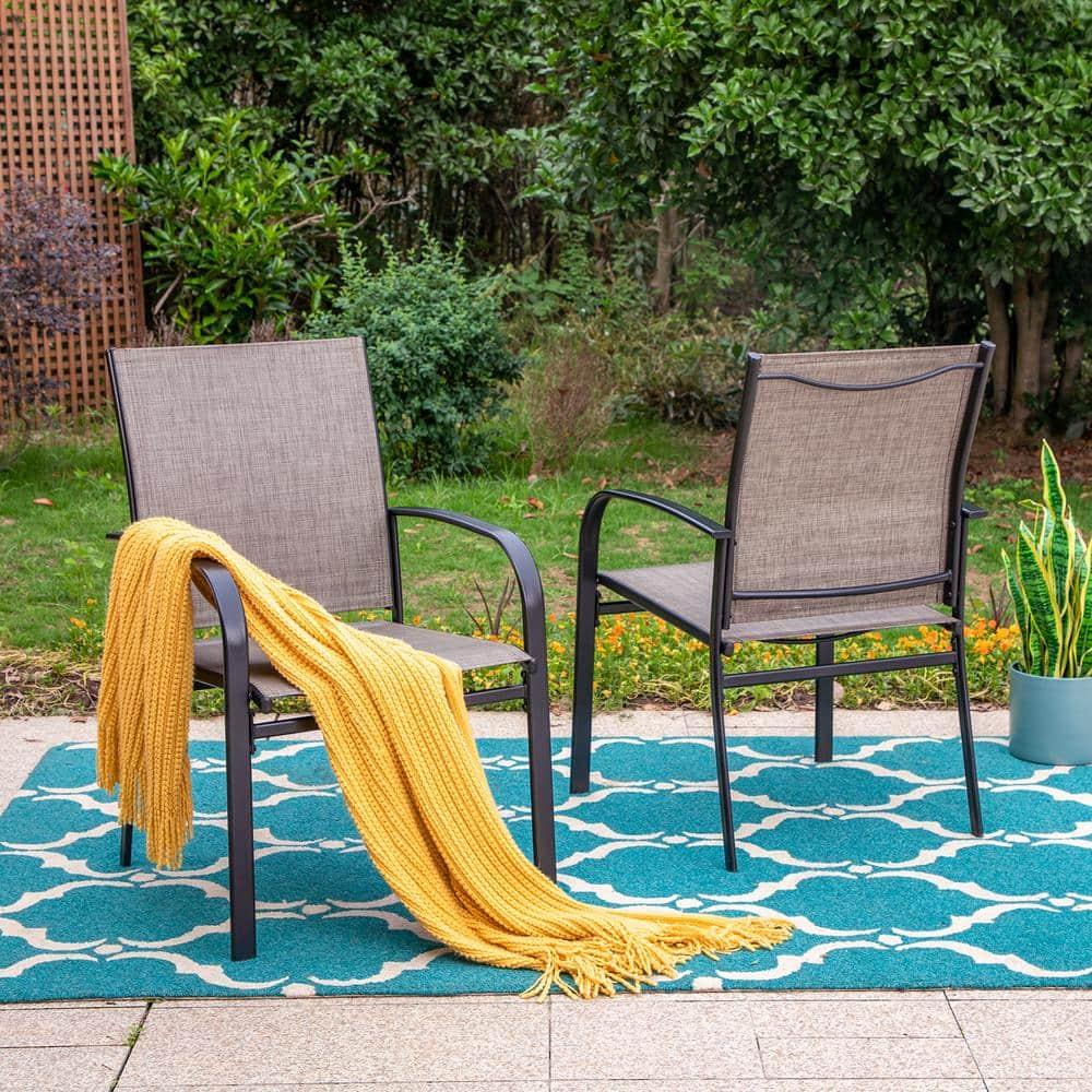 Argyri Powder-coated Steel Outdoor Dining Armchair