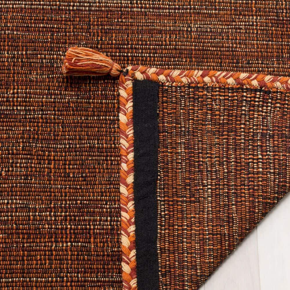 Montauk MTK150 Hand Woven Indoor Area Rug - Orange/Black - 5'x5' - Safavieh