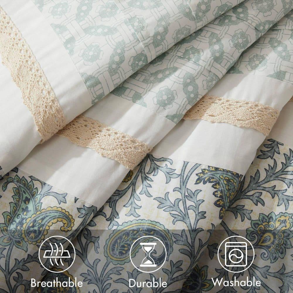 Madison Park Dawn 9 Piece Cotton Percale Comforter Set