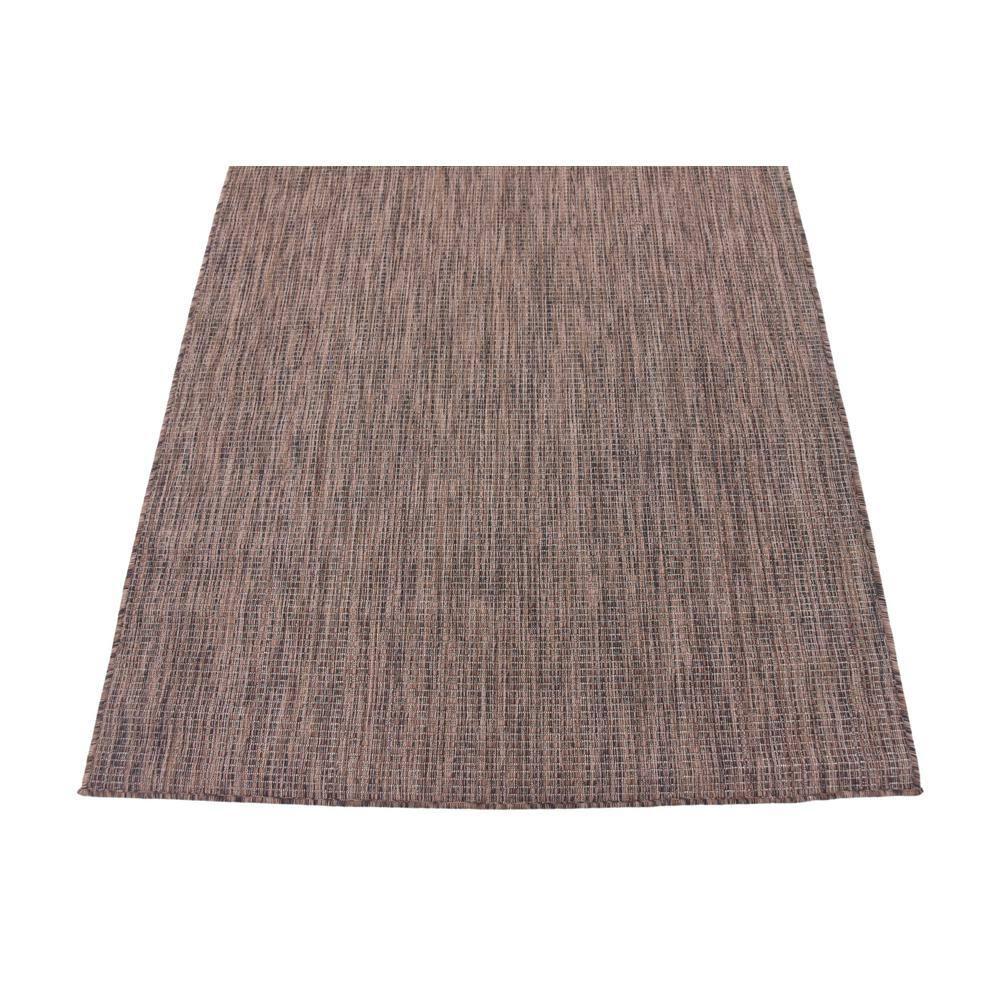 Unique Loom 4' 1 x 6' 1 Rectangle Indoor/Outdoor Solid Light Brown Area Rug