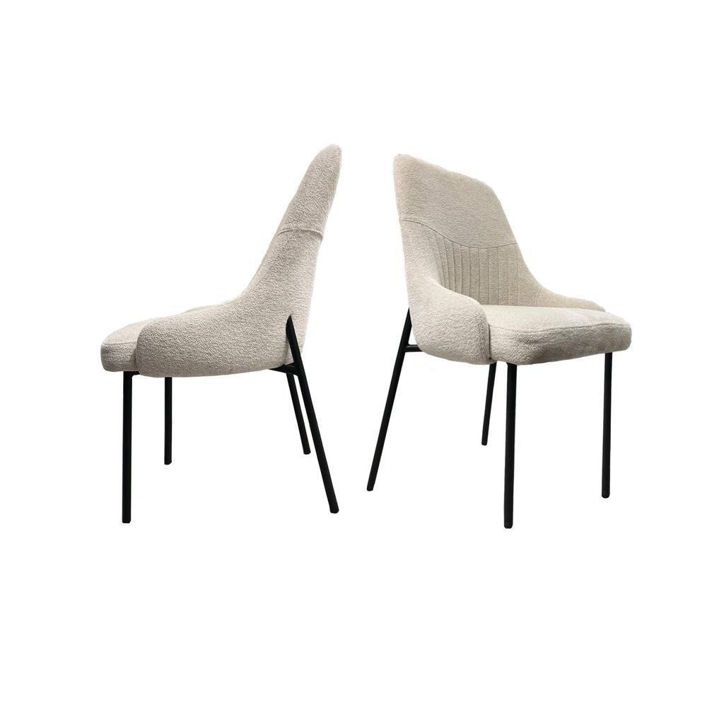 New Spec Inc 18'' H Fabric Upholstered Metal Side Chair (Set of 2)