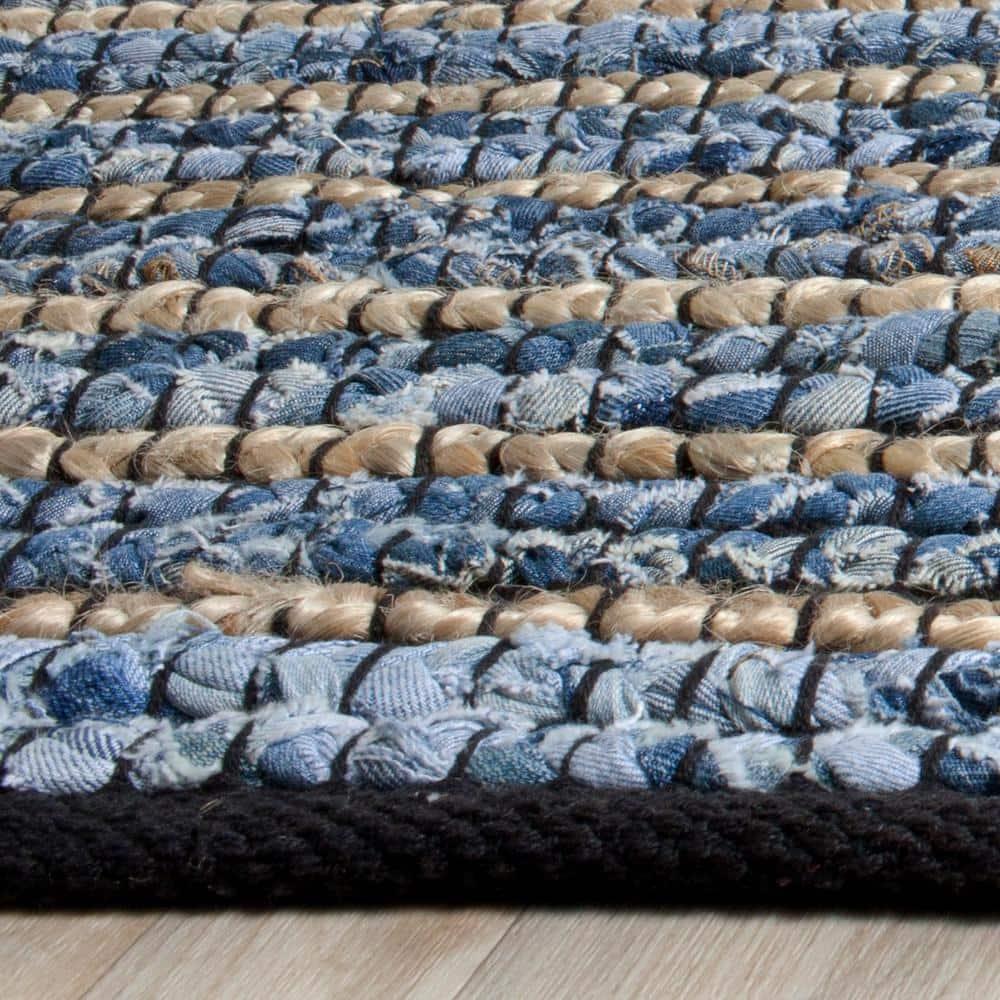 Cape Cod CAP363 Hand Woven Area Rug - Blue/Natural - 5'x8' - Safavieh.