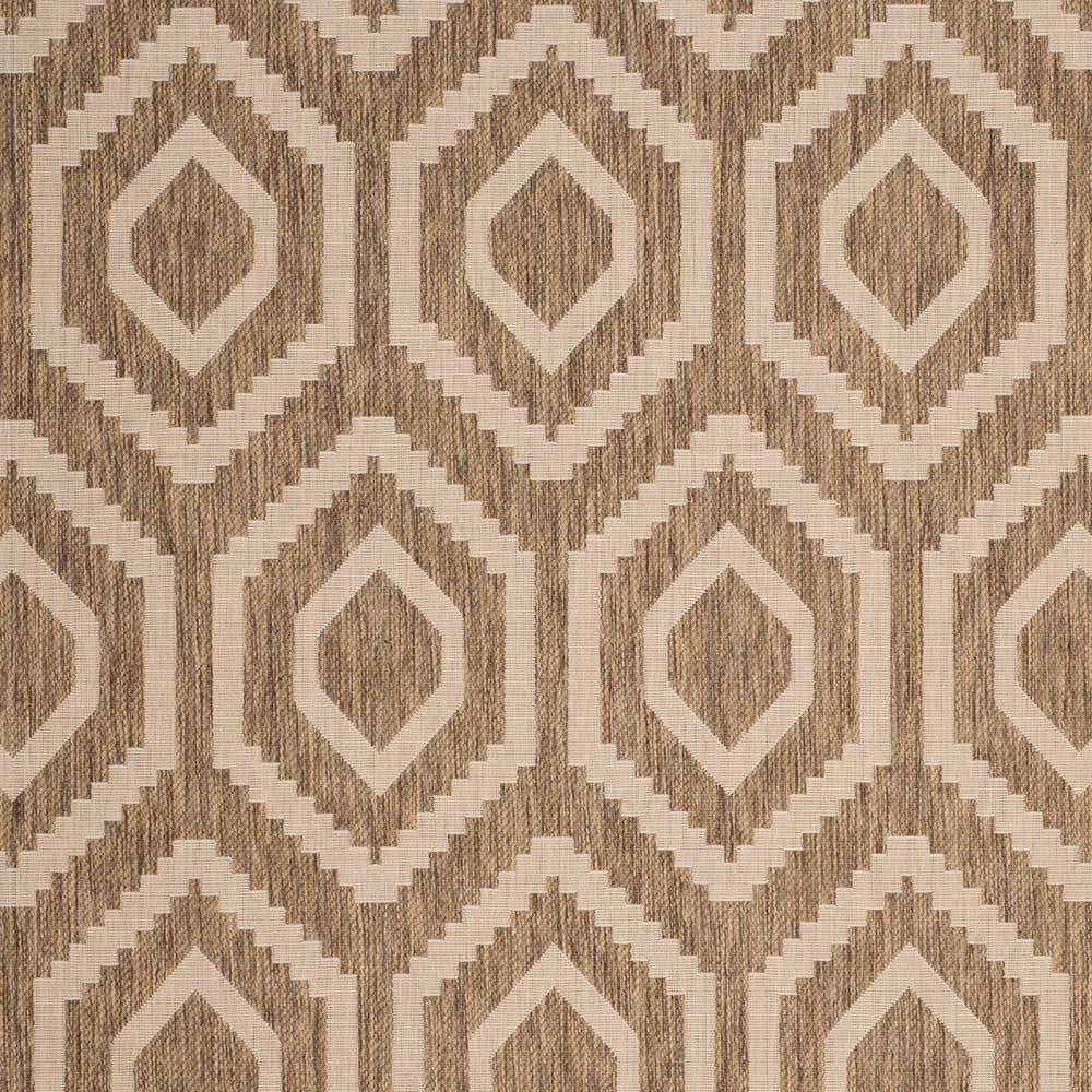 Safavieh Courtyard Amelia Geometric Indoor/Outdoor Area Rug, 9' x 12', Brown/Bone