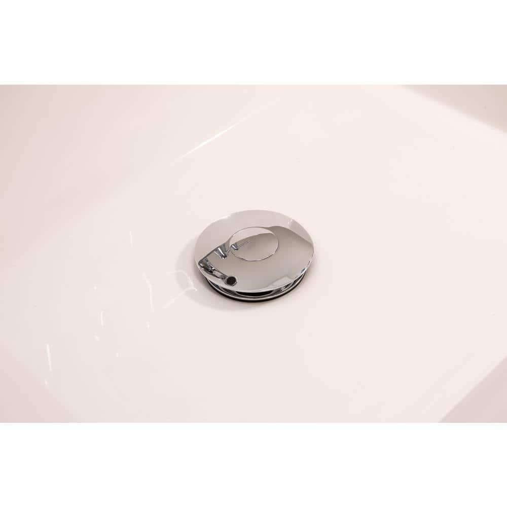 Keeney Decorative Solid Brass Pop-Up Drain for Bathroom Sinks Without Overflow, Chrome