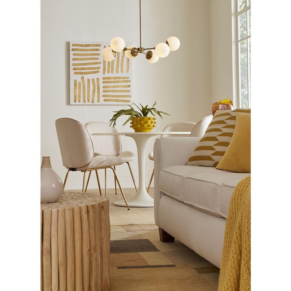 Progress Lighting Haas 6-Light Chandelier, Brushed Bronze, Etched Opal Glass, Design Series