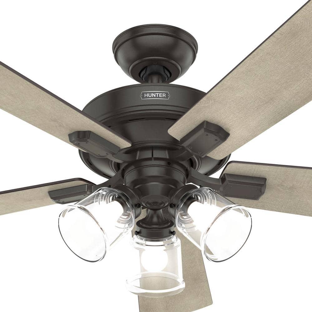 Crestfield 52" 5 - Blade Standard Ceiling Fan with Lights and Remote