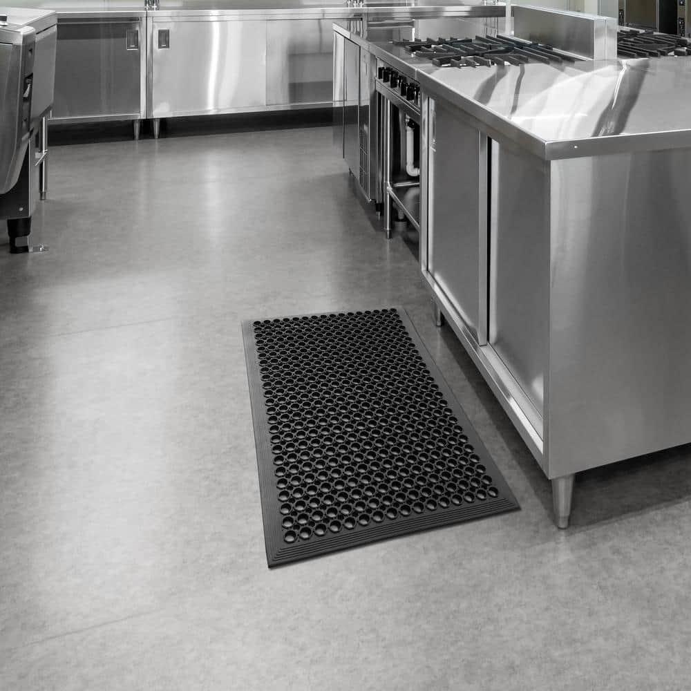 GRIDMANN Anti-Fatigue Restaurant Floor Mat, Non-Slip Rubber Drainage Mat