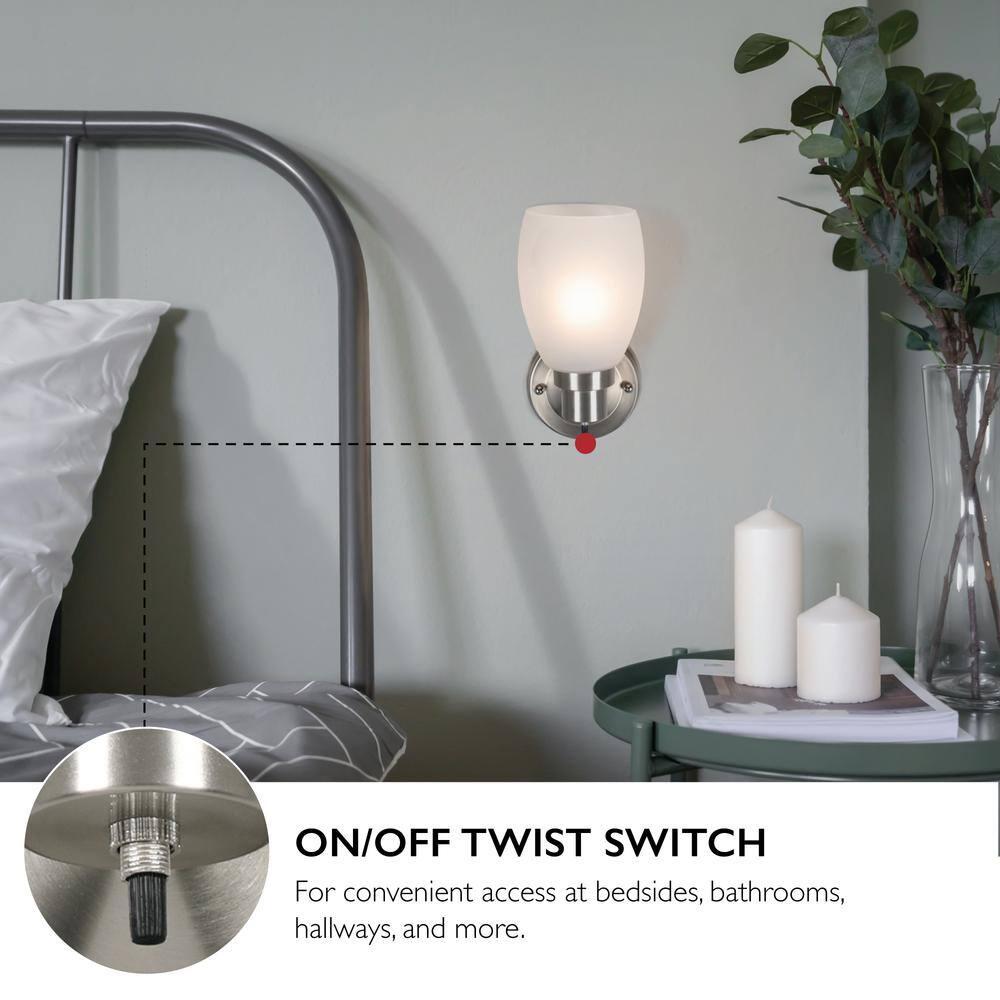 Design House  Lydia Wall Light in Satin Nickel