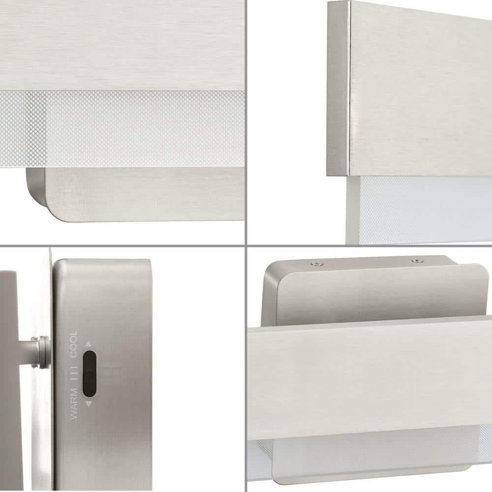 Progress Lighting Semblance 1-Light LED Linear Vanity Light, Brushed Nickel, Acrylic Shade