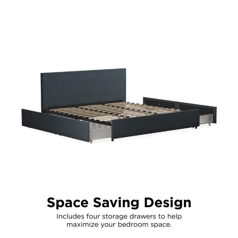 Kelly Upholstered Unfinished Platform Storage Bed