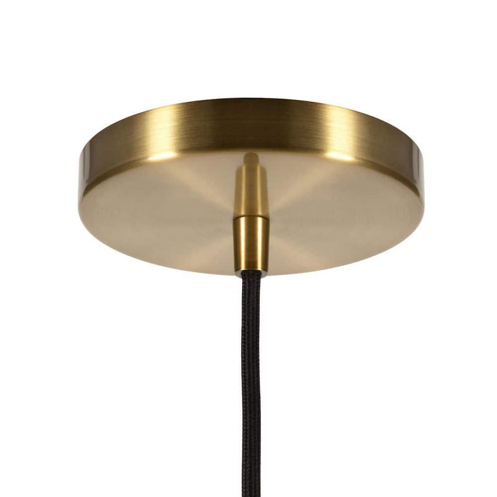 Evelyn&Zoe 17" Brushed Brass Cone Pendant