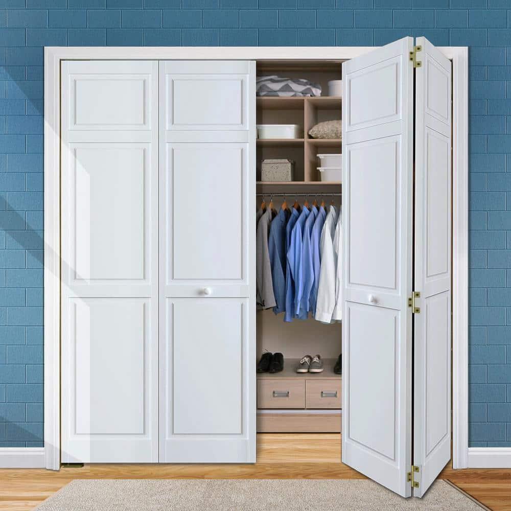 Kimberly Bay Paneled Wood Primed Bi-Fold Door