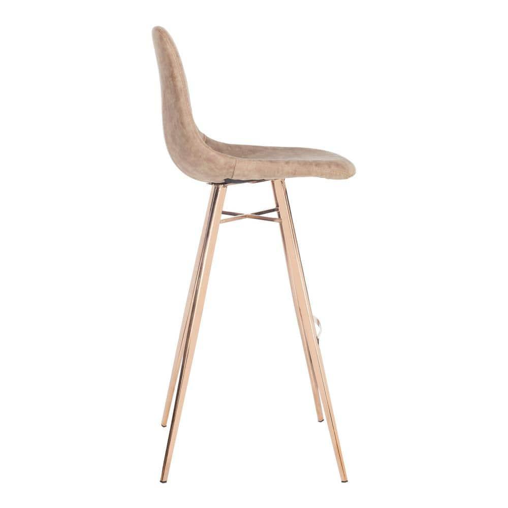 Mathison Bar Stool  - FOX3011 - Brown/Copper - Safavieh Couture