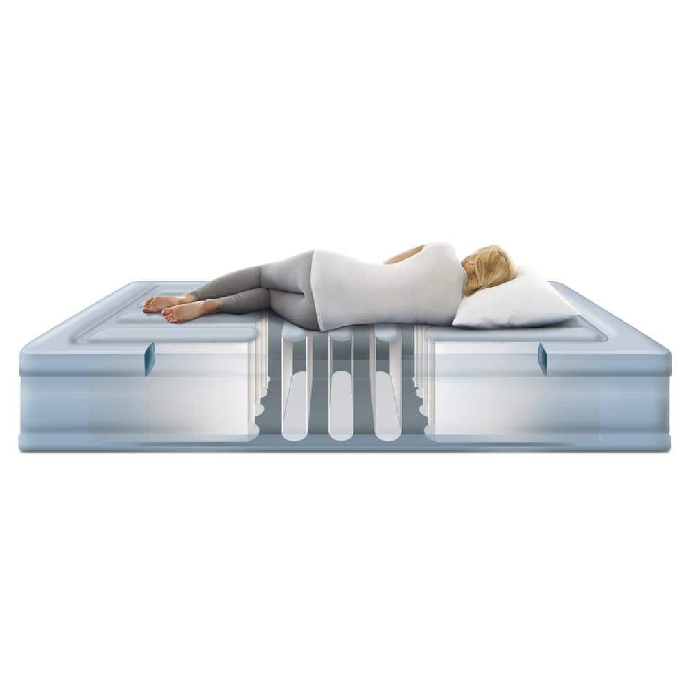 Beautyrest Lumbar Supreme 3-Zone Adjustable Air Mattress with Built-in Pump - Queen