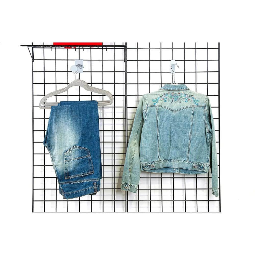 Grid Panel for Retail Display ? Perfect Metal Grid for Any Retail Display, 2? Width x 4? Height, 3 Grids Per Carton (Black)