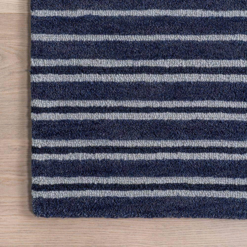 Breakwater Bay Pacific Striped Wool Area Rug