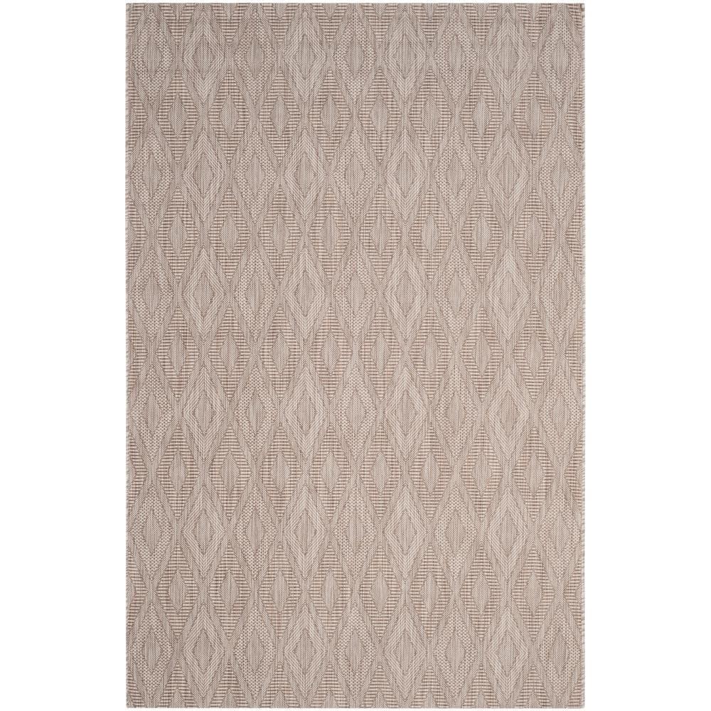 Courtyard CY8522 Power Loomed Indoor and Outdoor Area Rug - Beige/Beige - 4'x5'7" - Safavieh