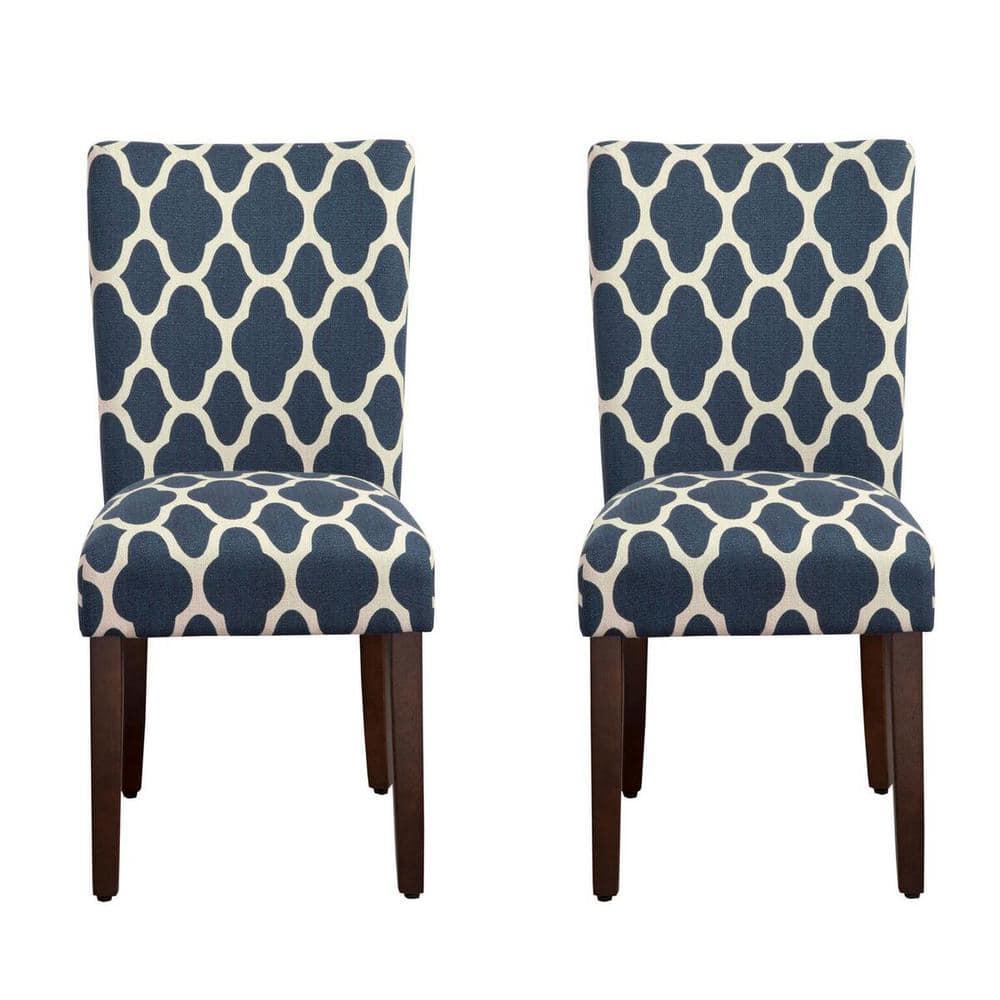 HomePop Parsons Dining Chairs (Set of 2), Quatrefoil
