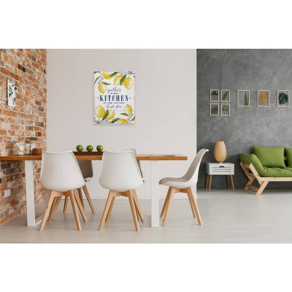 Creative Co-Op "Gather in Our Kitchen…" Wood Wall Décor with Lemons