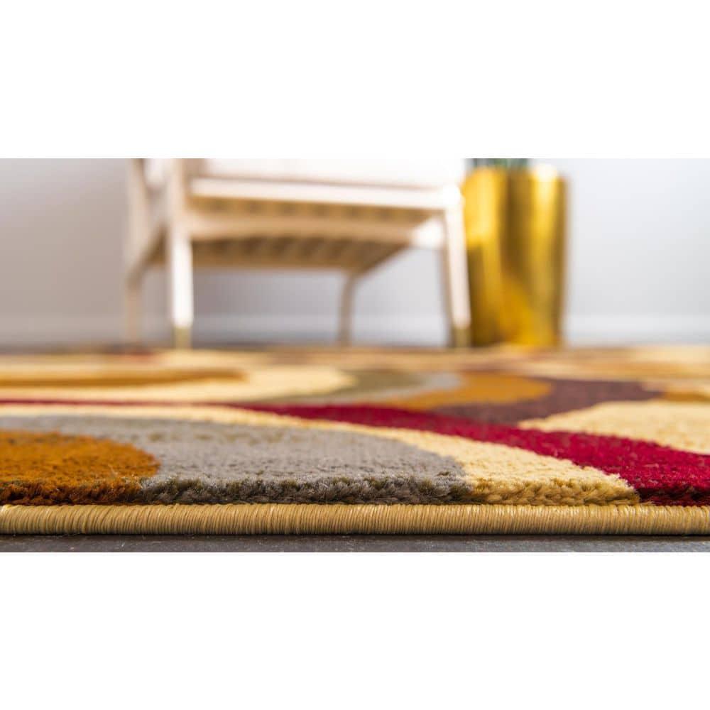Unique Loom Barista Collection Area Rug - Kona (7' 10" x 10' Rectangle Beige/Black)