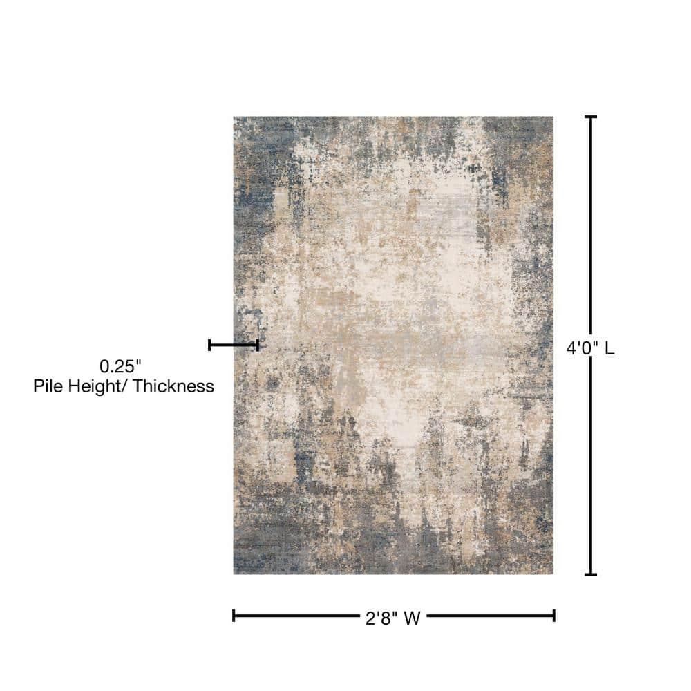 Loloi Teagan Ivory / Mist 2'-8" x 4' Accent Rug