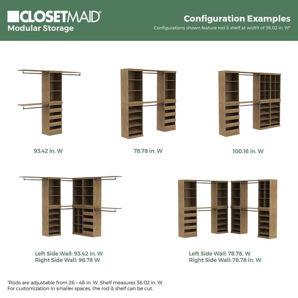 Modular Storage 21.38" W Shoe Shelf Unit with 4 Shelves