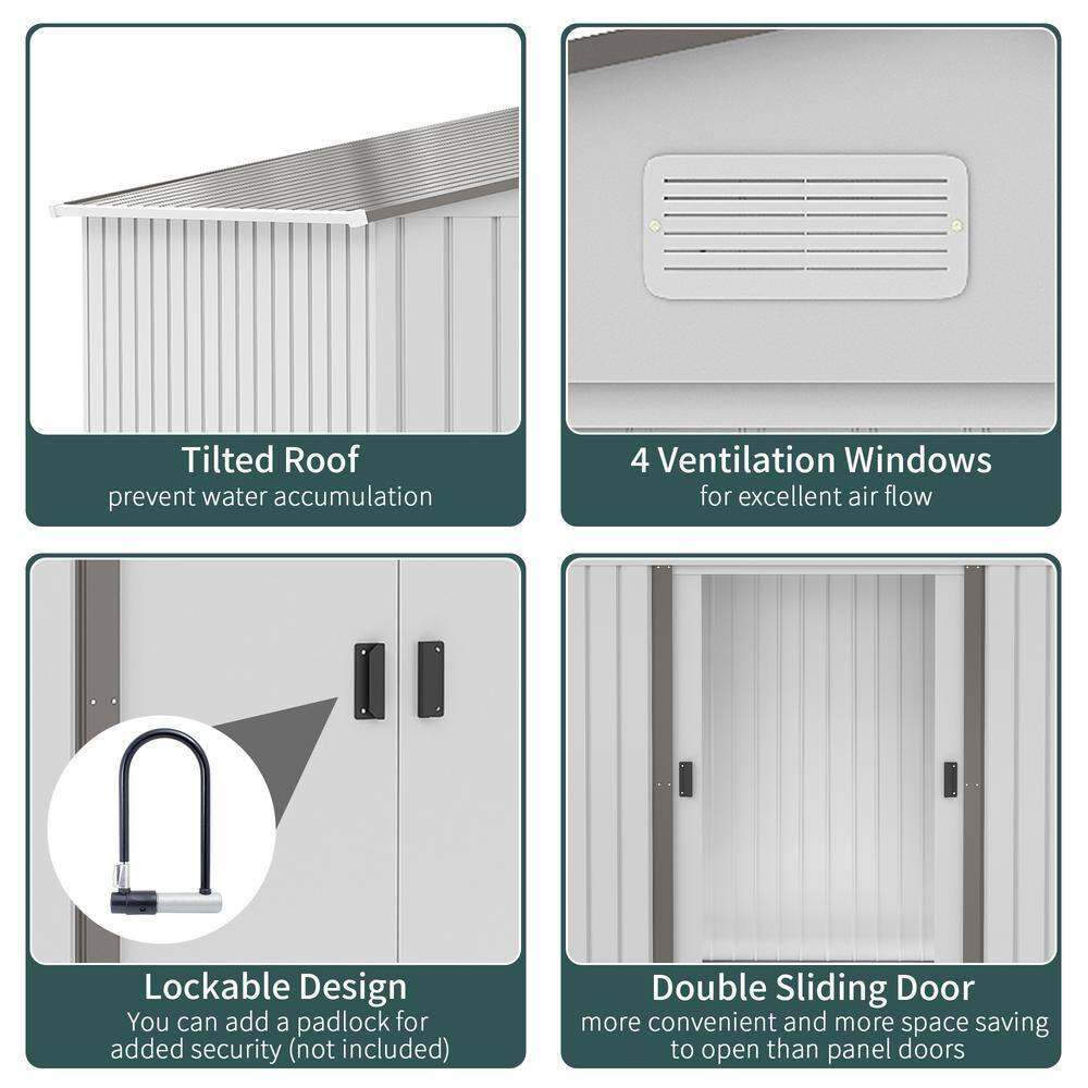 Outsunny Metal Storage Shed