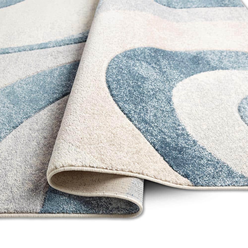Home Dynamix Slade Contemporary Abstract Area Rug, Blue/Grey, 7'10"x10'6"