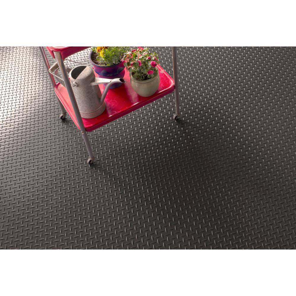 G-Floor 5' x 10' Diamond Tread Garage Flooring Cover - Slate Grey