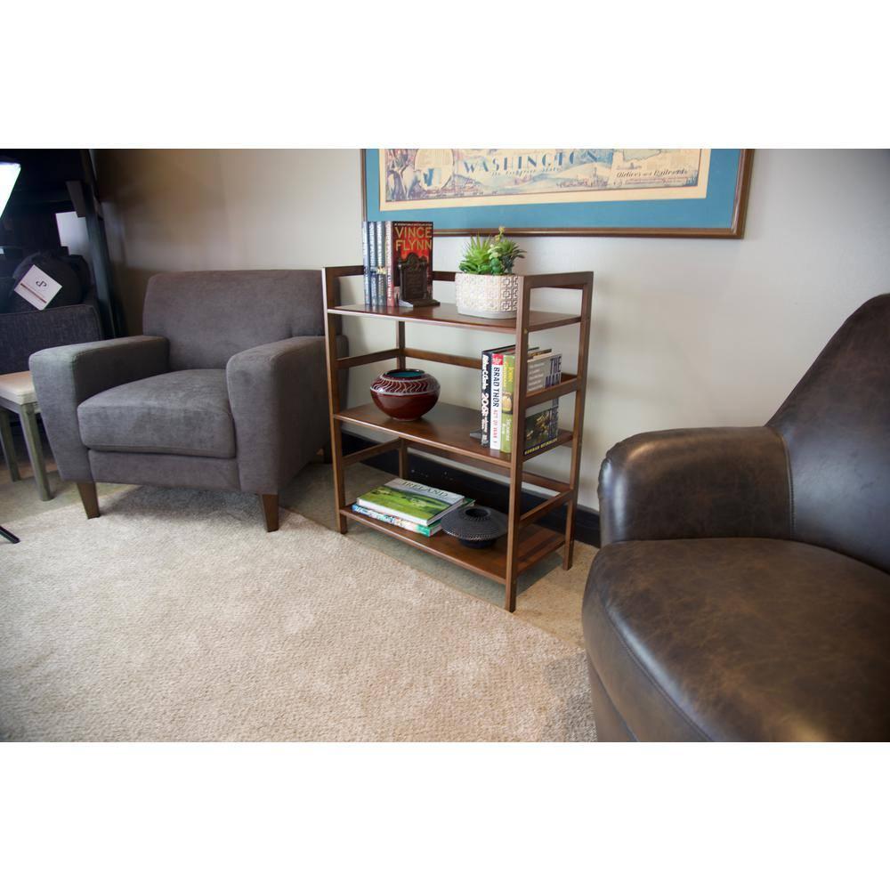 Eccostyle 3-Tier Bamboo Frame Stackable Bookshelf - Caramel