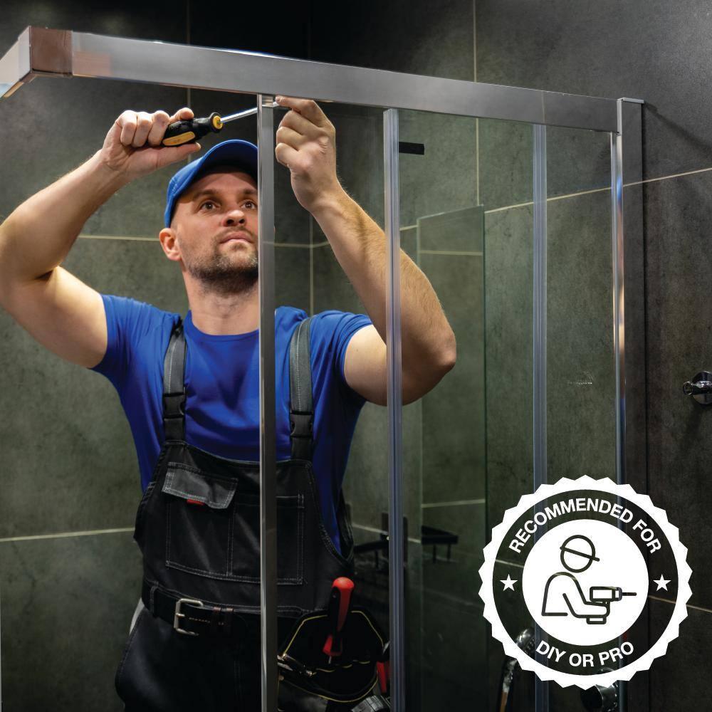 Encore 56" W x 58" H Semi-Frameless Tub Door with ClearMax Technology