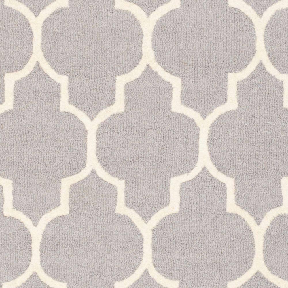 Cambridge CAM134 Tufted Indoor Area Rug - Silver/Ivory - 8'x10' - Safavieh