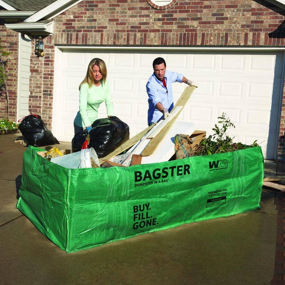 Waste Management Bagster Dumpster in a Bag Green