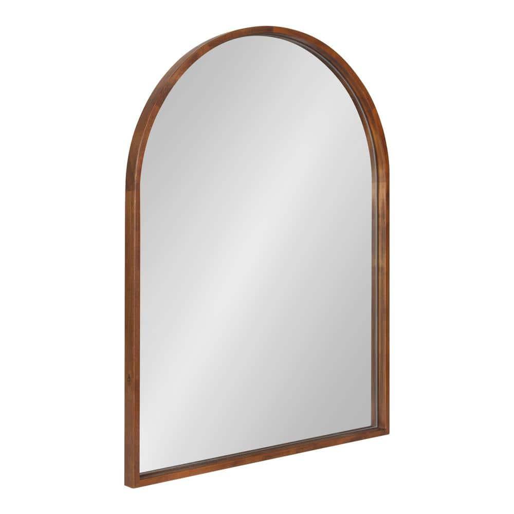 Kate & Laurel All Things Decor 24"x32" Valenti Mid-Century Modern Arched Wall Mirror: Includes Mounting Hardware