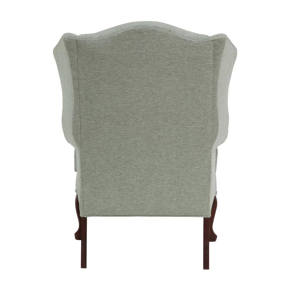 Comfort Pointe Crawford Cadet Green Fabric Wing Back Accent Chair