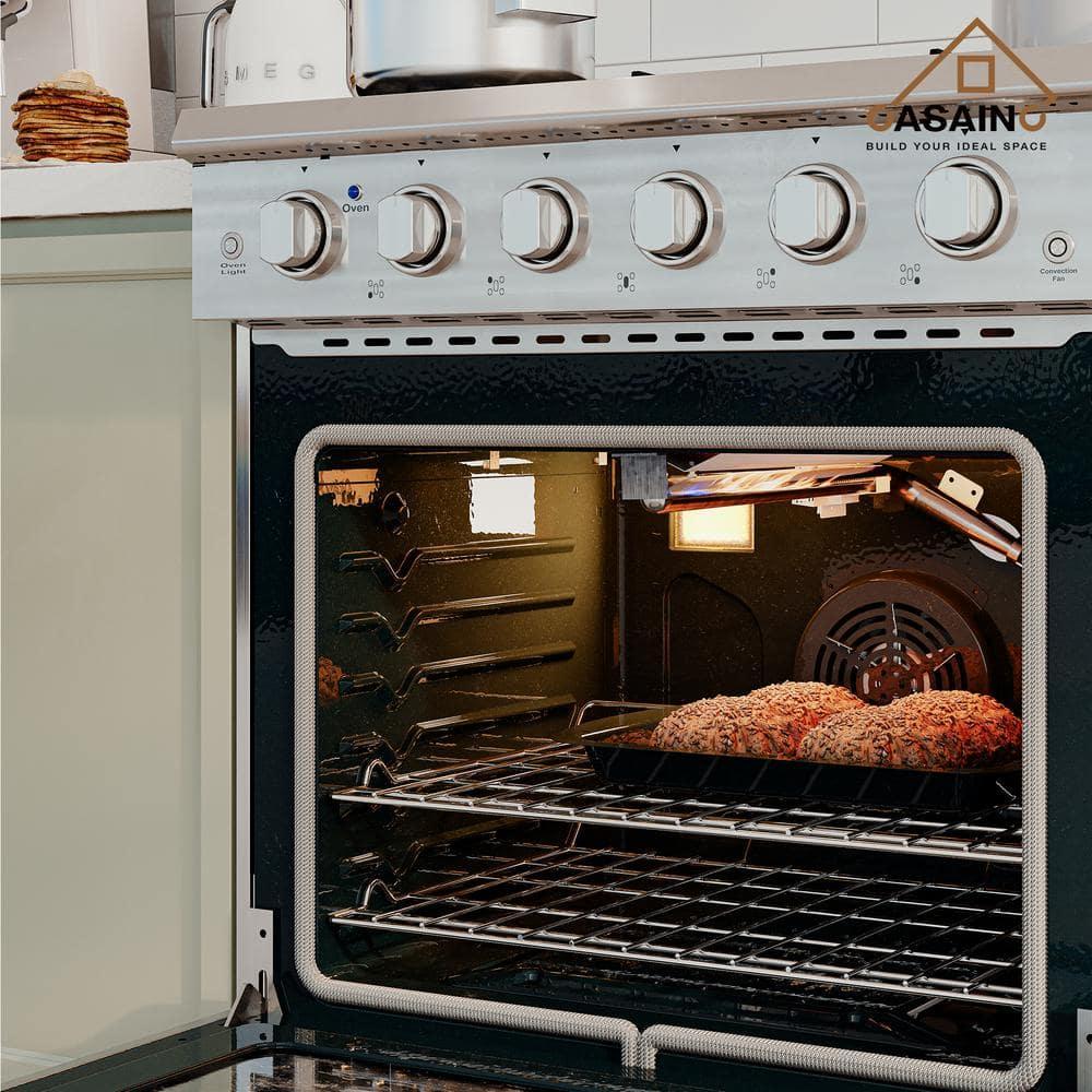 CASAINC CASAINC 30" 4.55 Cubic Feet Smart Natural Gas Freestanding Convection Range CA-HXJ300R
