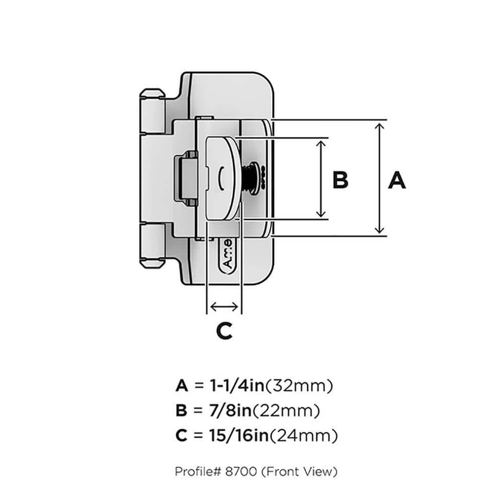 3/8" Demountable Traditional Hinge
