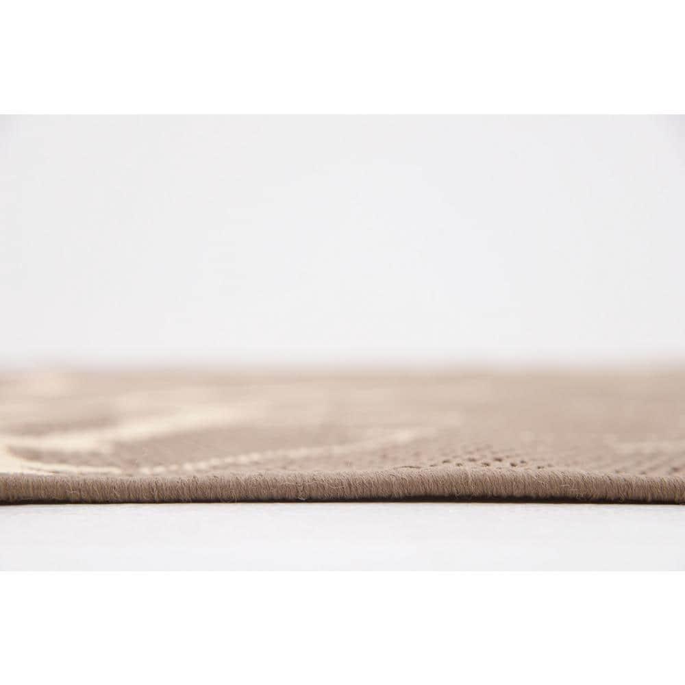 Unique Loom Outdoor Botanical Collection Area Rug - Branch (7' 1" x 10' Rectangle Brown/Beige)