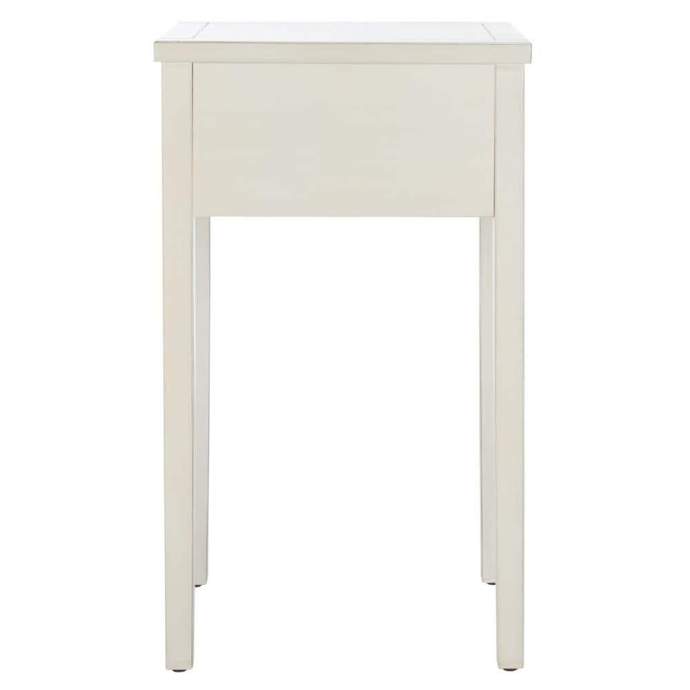SAFAVIEH Abel Nightstand With Storage Drawer White Birch