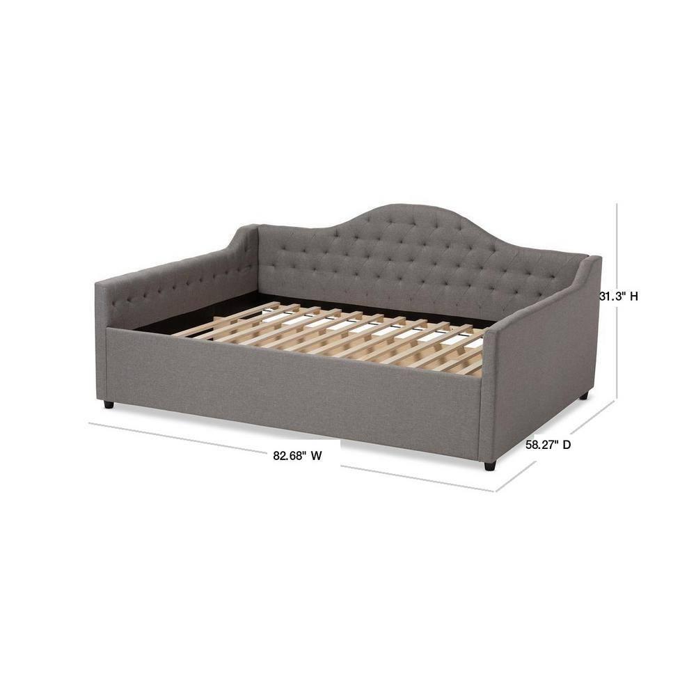 Baxton Studio Eliza Modern and Contemporary Fabric Upholstered Daybed