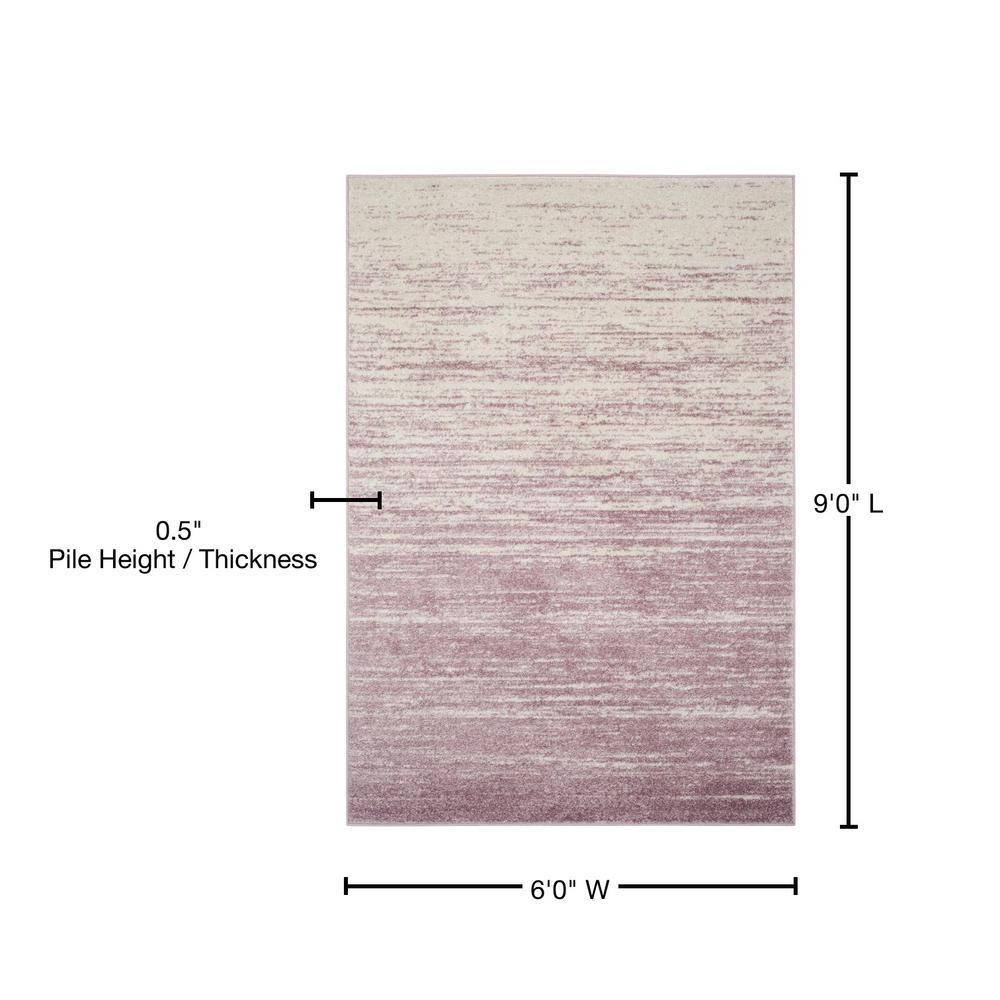 Adirondack ADR113 Machine Made Indoor Area Rug - Cream/Purple - 6'x9' - Safavieh