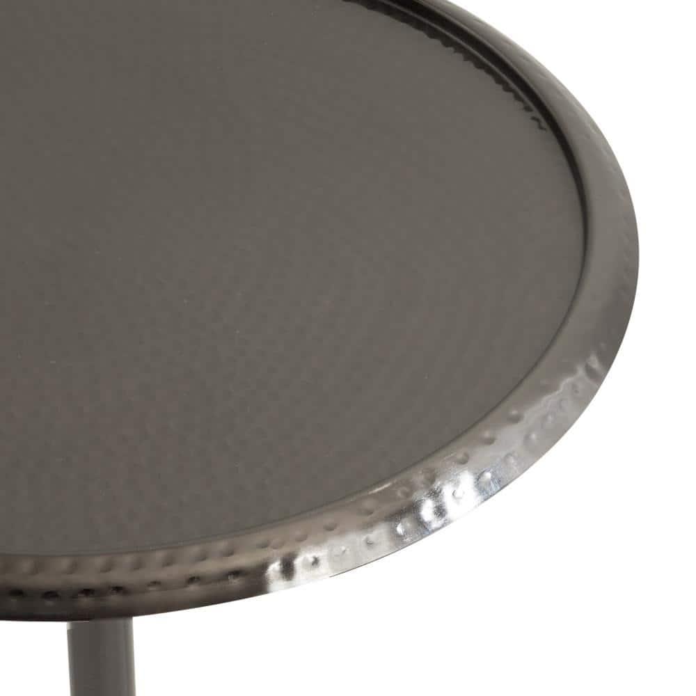 Kate and Laurel Sanzo Metal Side Table, 15x15x24, Pewter