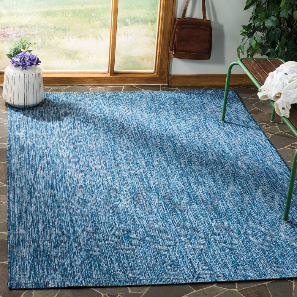 Courtyard CY8522 Power Loomed Indoor and Outdoor Accent Rug - Navy/Navy - 2'x3'7" - Safavieh