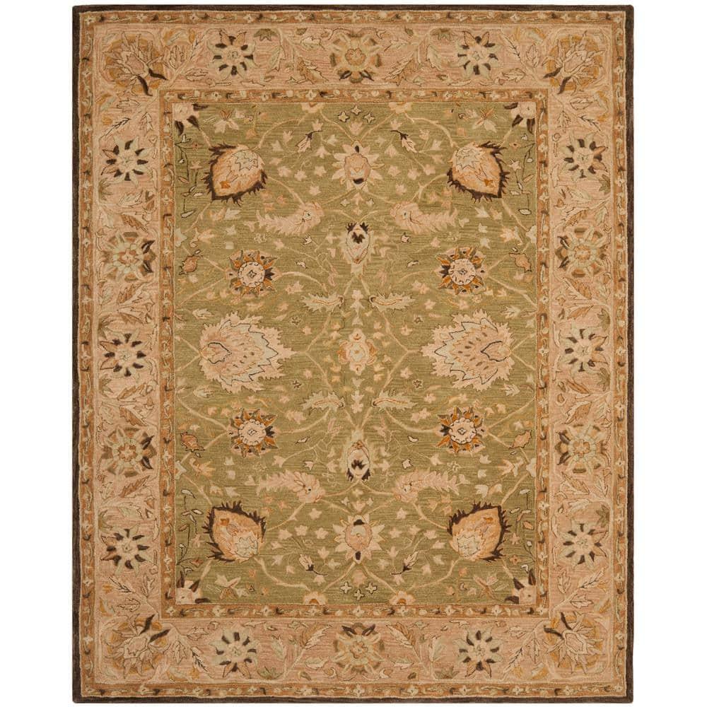 Anatolia AN512 Hand Tufted Indoor Area Rug - Sage/Beige - 8'x10' - Safavieh