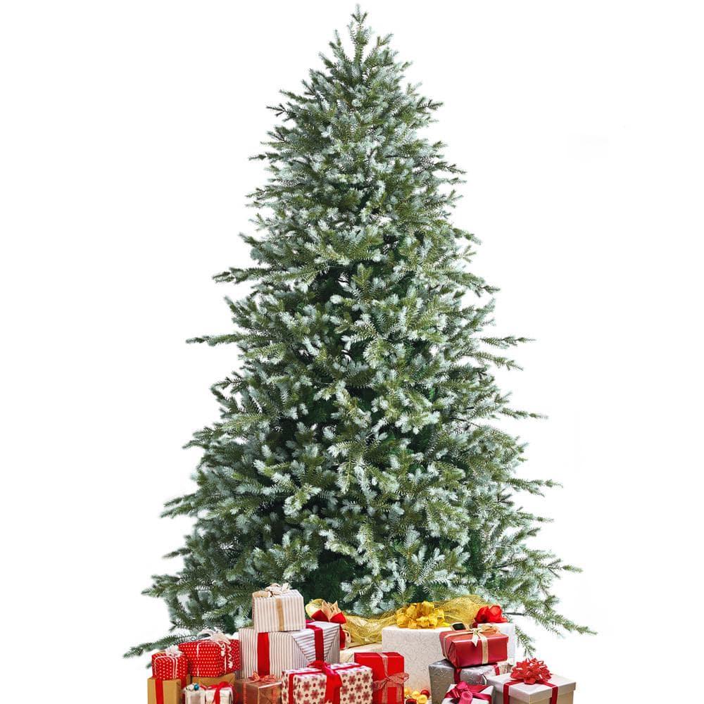 GVN Árbol de Navidad, Árbol de Navidad, Árbol de Navidad, Árbol de Abeto Artificial con Bisagras de 8 Pies con Puntas de PVC y PE Mixtas