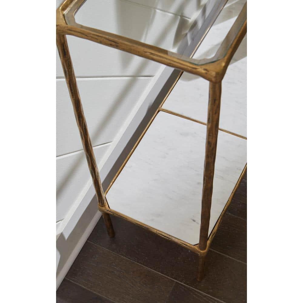 Signature Design by Ashley Casual Ryandale Console Sofa Table, Antique Brass Finish