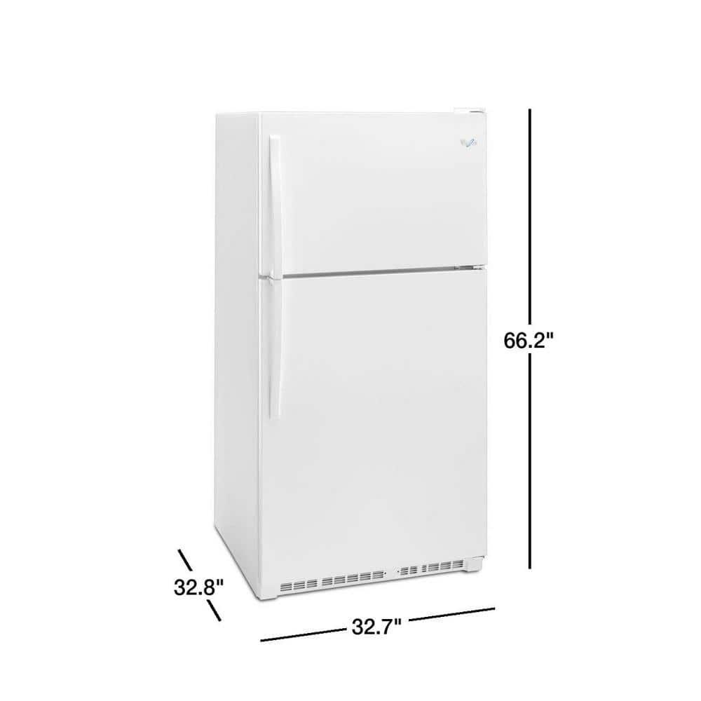 Whirlpool WRT311FZDW 20.5 Cu. Ft. White Top Freezer Refrigerator