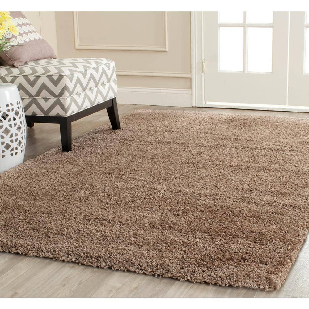 Milan Shag SG180 Power Loomed Indoor Area Rug - Dark Beig - 6'x9' - Safavieh