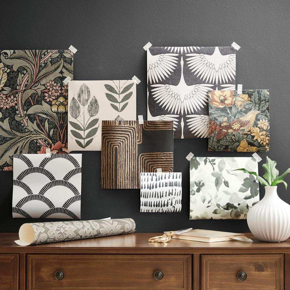 NextWall Bird Floral Peel and Stick Wallpaper: Vintage Botanical Design, Self-Adhesive Vinyl, Repositionable, Washable, 30.75 Sq Ft Coverage