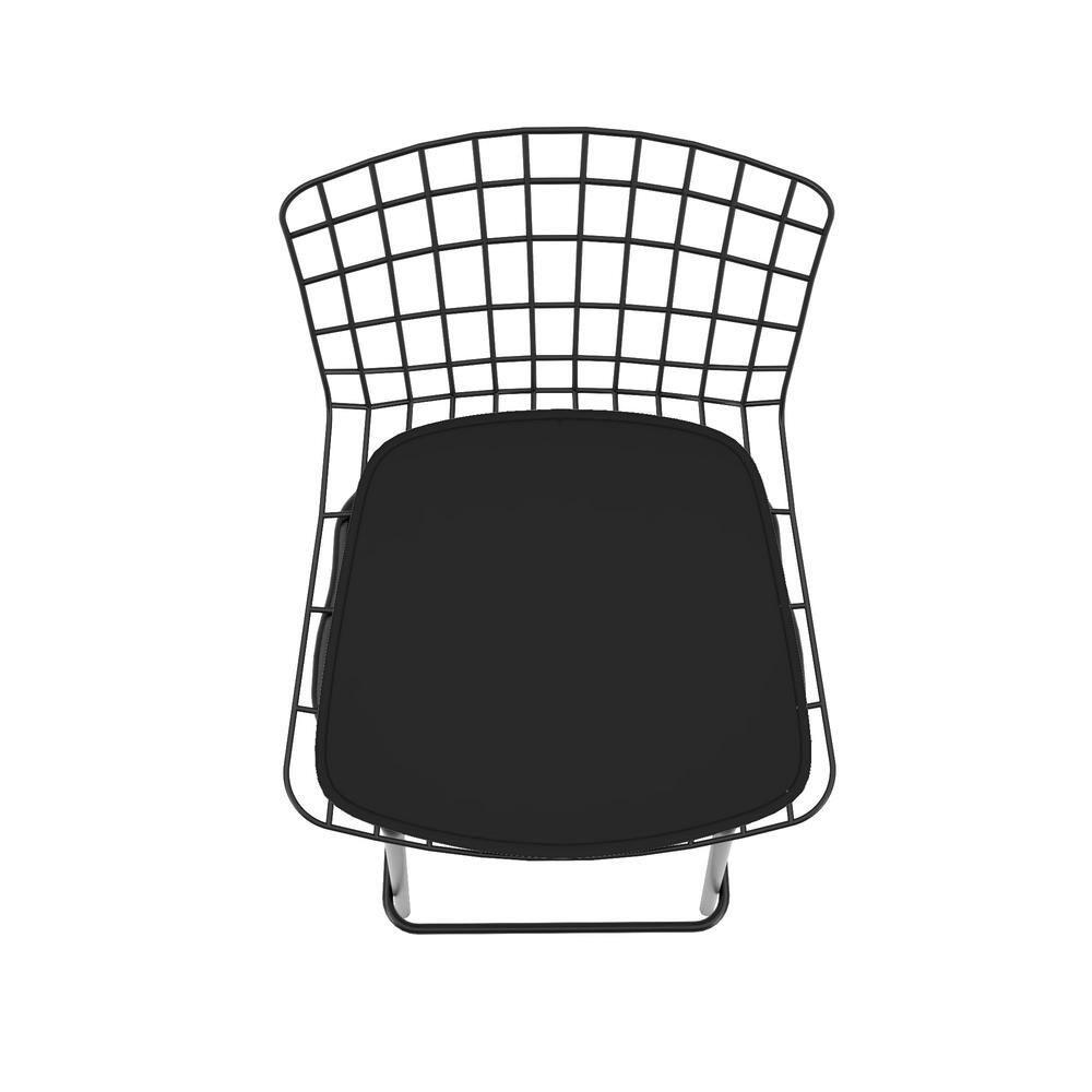 Madeline 41.73" Barstool with Seat Cushion in Black